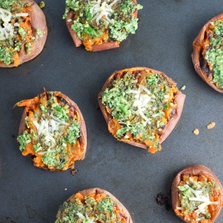 Smashed Sweet Potatoes with Spinach Pesto | Super Healthy Kids | Food and Drink