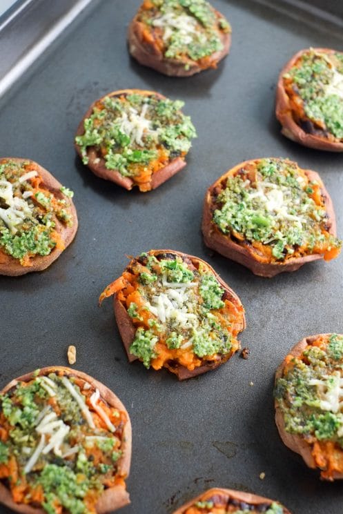 Smashed Sweet Potatoes with Spinach Pesto | Super Healthy Kids | Food and Drink