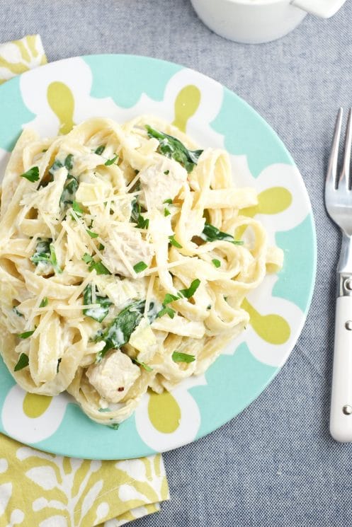 One Pot Spinach Artichoke Chicken Fettuccine Alfredo Recipe | Super Healthy Kids | Food and Drink