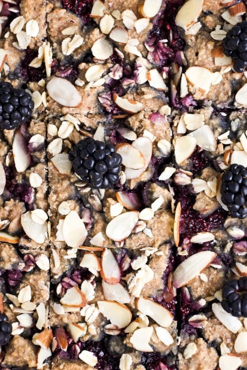 The black bean brownie's cousin: blackberry bean breakfast bars... and they're to die for!