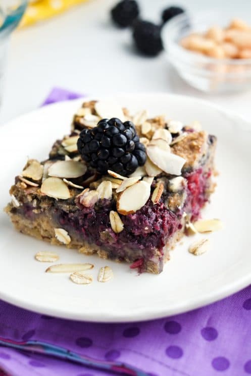 Blackberry breakfast bars with BEANS in them!?