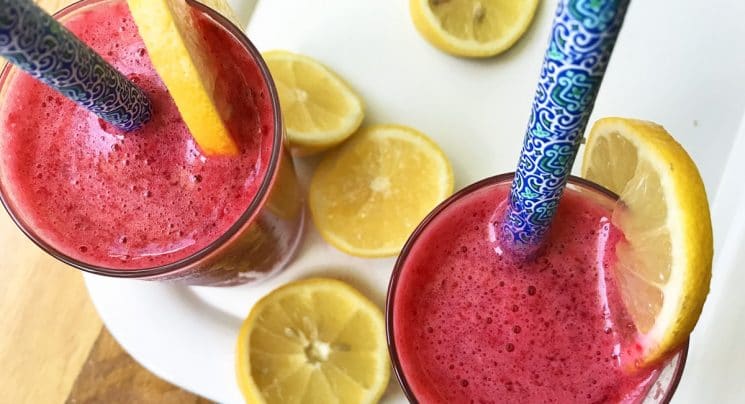 healthy raspberry lemonade