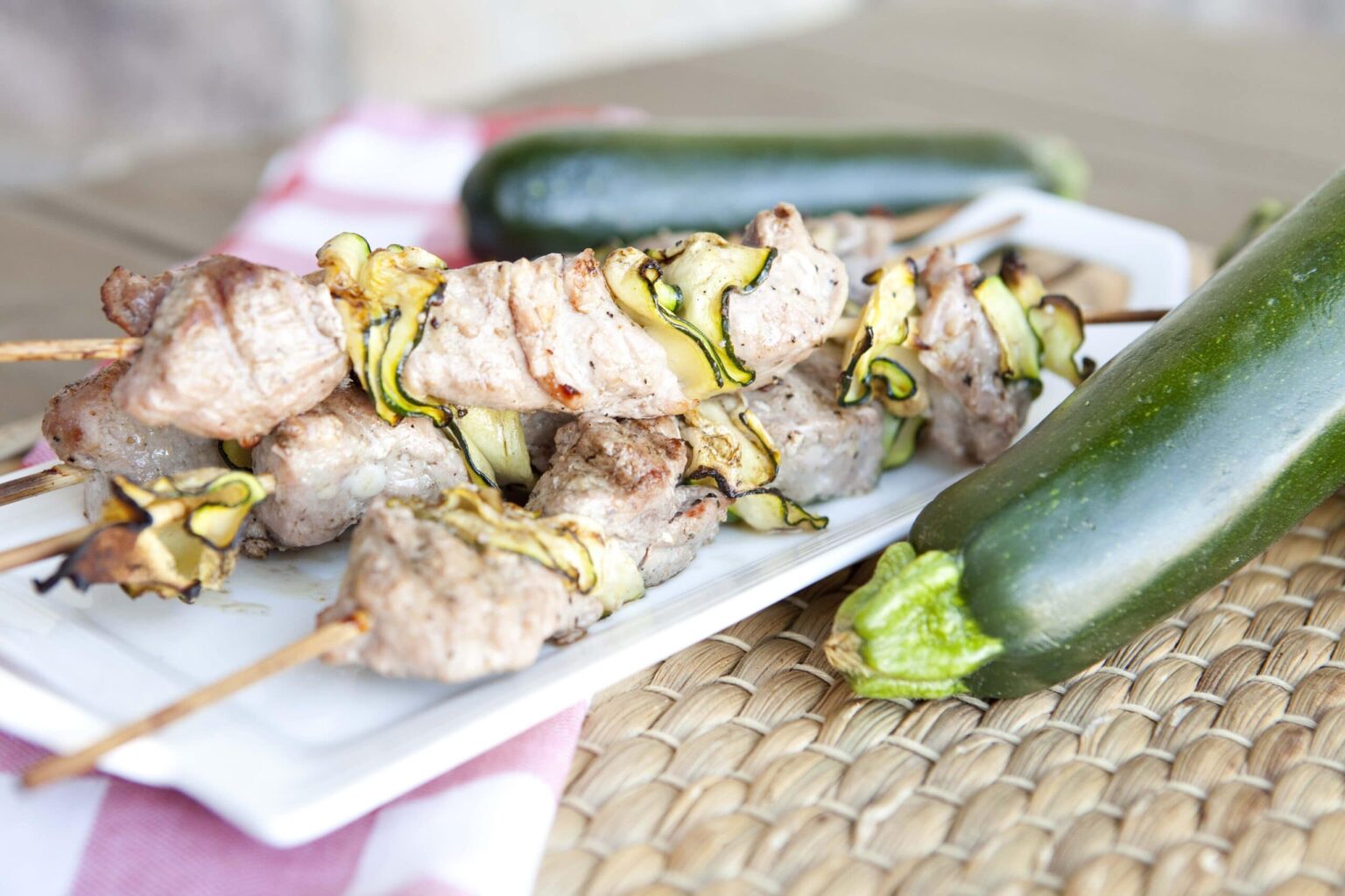 Grilled Pork and Zucchini Kabobs Super Healthy Kids