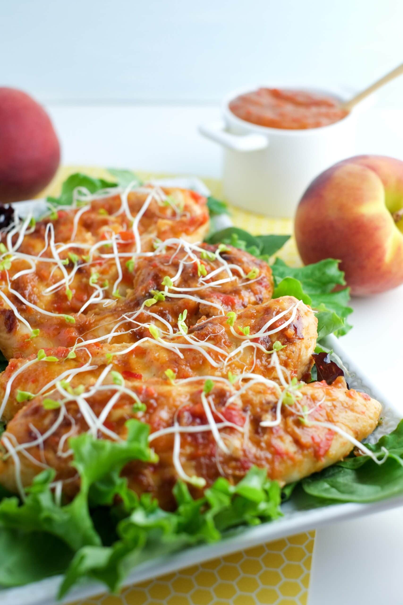 Sweet & Tangy Peach BBQ Chicken Tenders