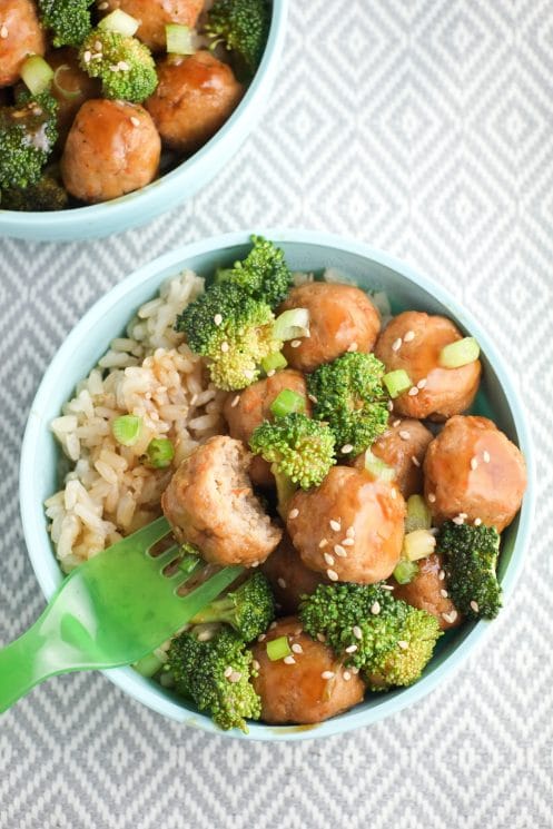Tasty mini turkey meatballs with hidden carrot are a hit with kids.