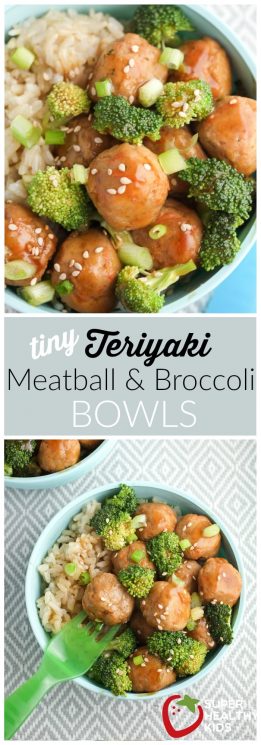 FOOD- Tiny Teriyaki Meatball Bowls | Mini meatballs that kids love! | Super Healthy Kids Recipe