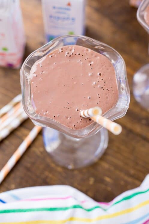 Our favorite Dairy Free Chocolate Peanut Butter Protein Shake