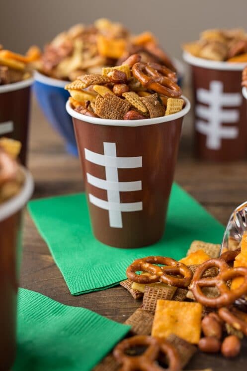 Game Day Parmesan Ranch Chex Mix for kids