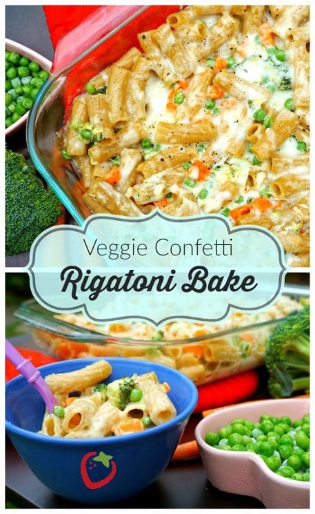 veggie confetti rigatoni bake