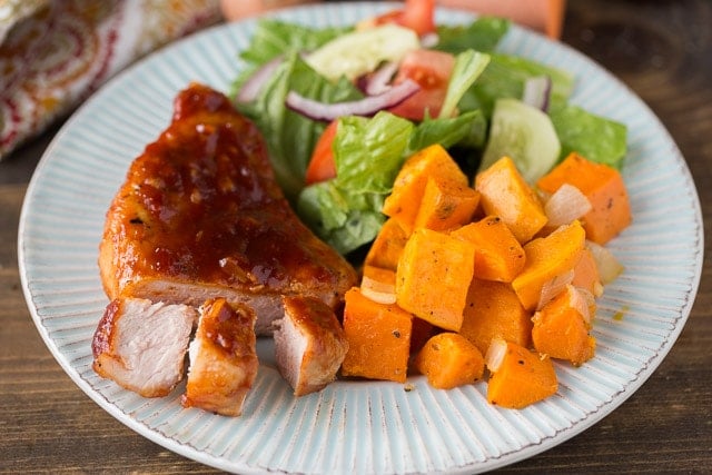 The Perfect Fall Dinner Maple Glazed Pork Chops with Sweet Potatoes