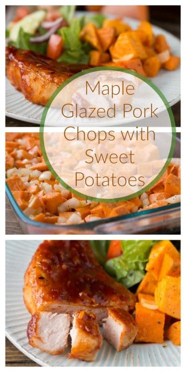 Maple Glazed Pork Chops with Sweet Potatoes