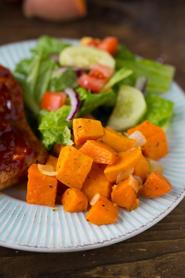 Maple Glazed Pork Chops with Sweet Potatoes Healthy