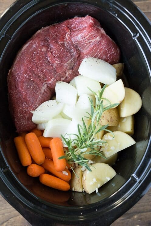 Slow Cooker Cider Braised Pot Roast for fall