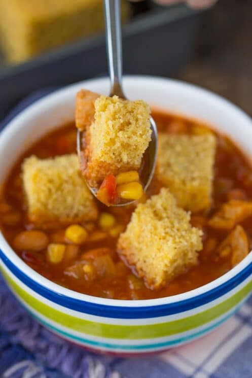 Making Spiced Cornbread at home