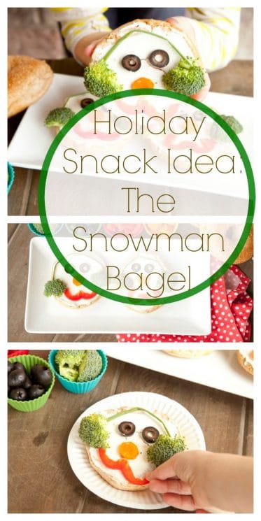 Holiday Snack Idea: The Snowman Bagel