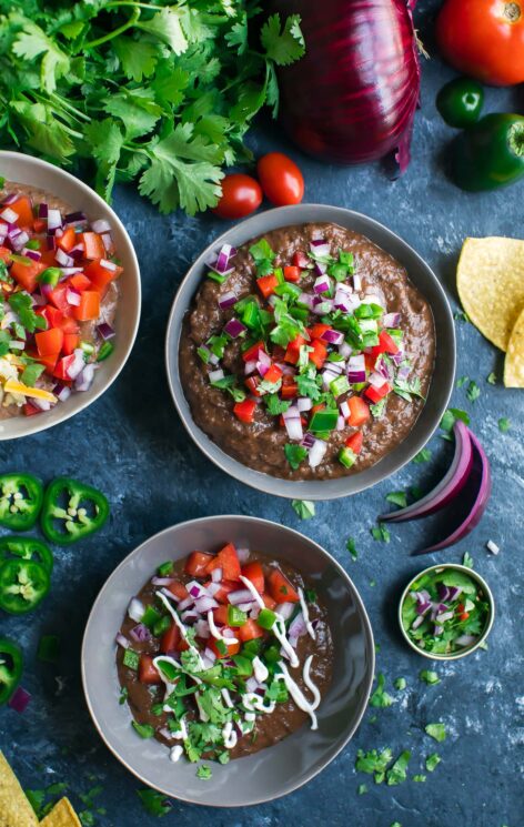 Healthy Instant Pot Appetizer Black Bean Dip