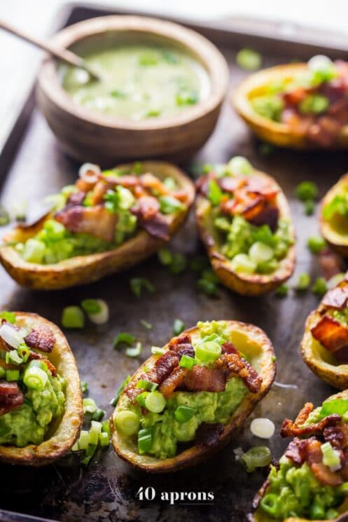 Healthy Instant Pot Appetizer Loaded Potato Skins