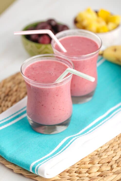 Kid Friendly Cherry Pineapple Smoothie