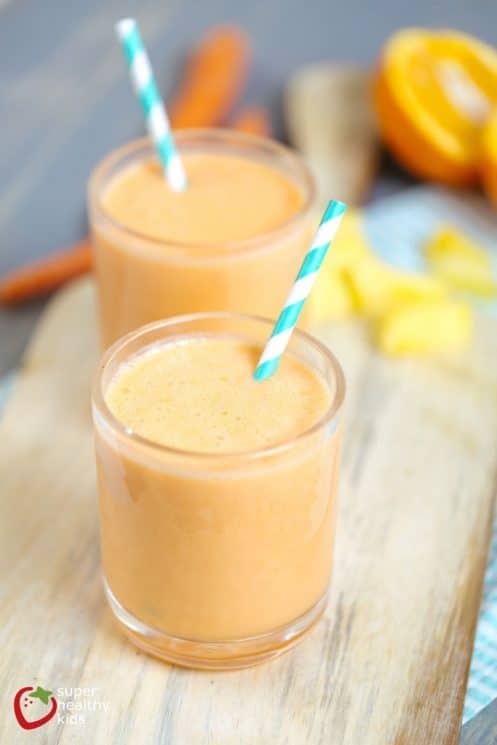 Kid-friendly orange carrot smoothie