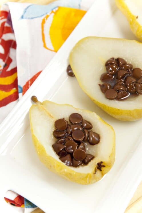 chocolate baked pear recipe