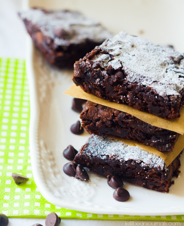 healthy chocolate avocado brownies