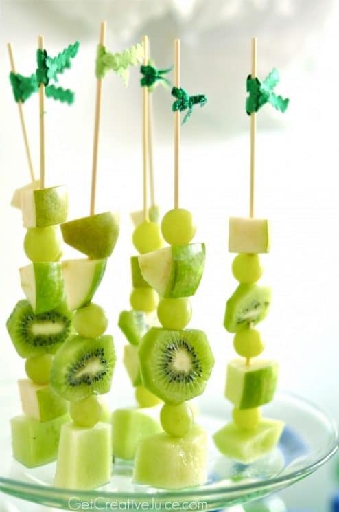 St. Patrick's Day Fun Fruit Skewers