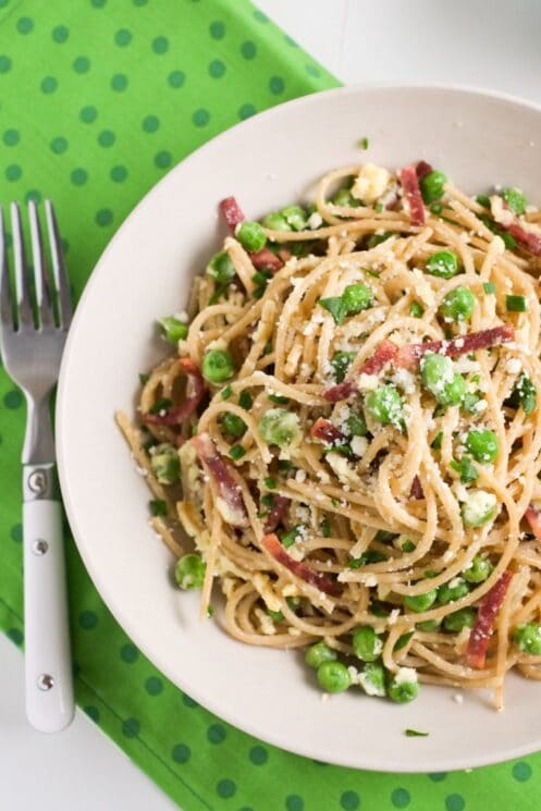 10 Nutrient-Packed Pasta Recipes, pasta with peas