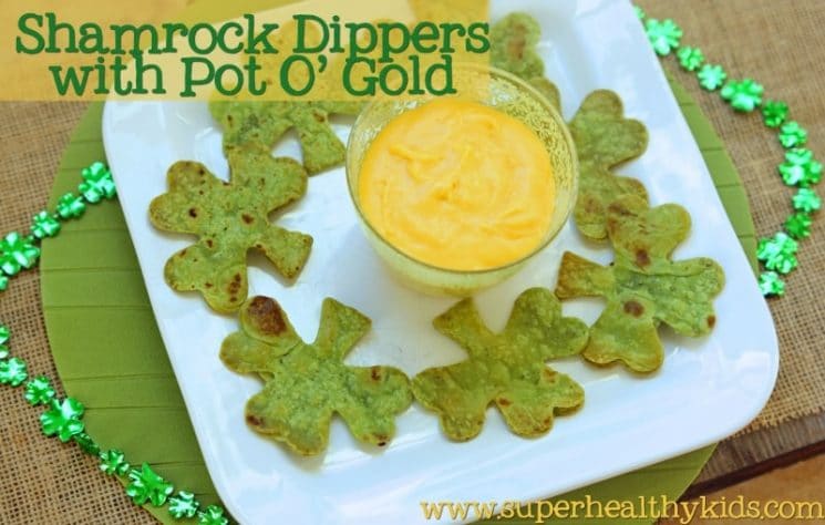 20 Fun and Healthy Food Ideas to Celebrate St. Patrick's Day, green tortilla chips and cheese