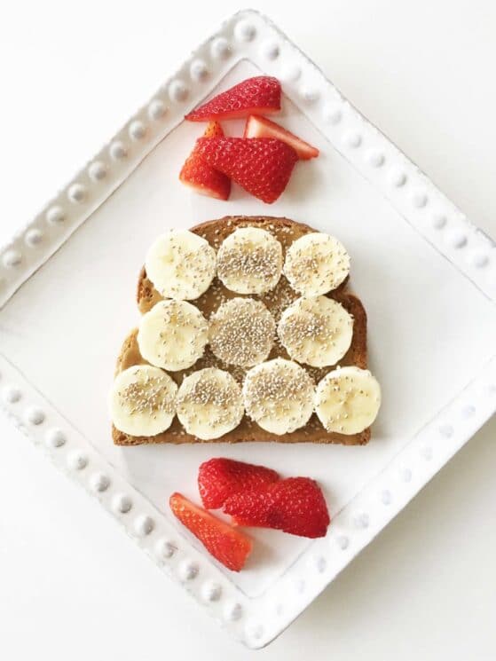 Sunbutter Banana Chia Seed Quick Breakfast Idea