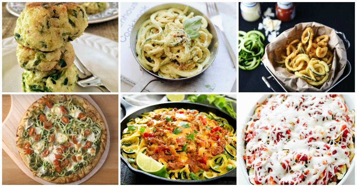 Delicious and tasty zoodle recipes for the spiralizer Kid friendly spirlized zucchini noodle recipes