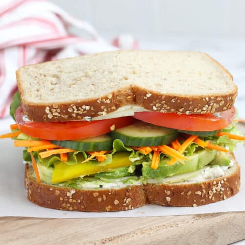 Veggie Sandwich with Herbed Cream Cheese Super Healthy Kids