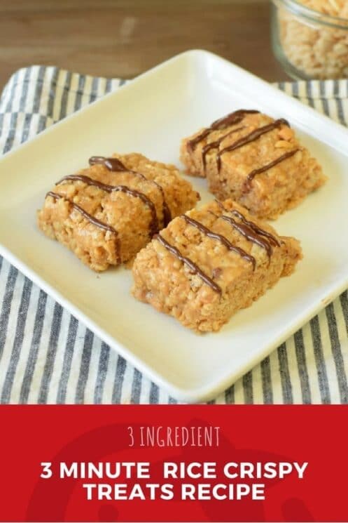3 Minute (and 3 Ingredient) Rice Crispy Treats 