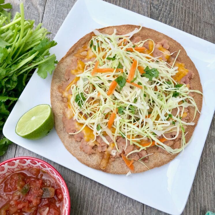 delicious vegetarian tostadas