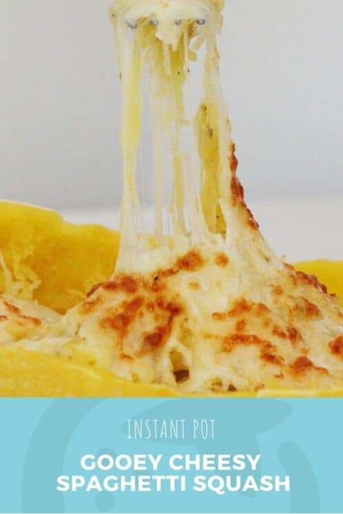 Gooey Cheesy Spaghetti Squash Cooked in the Instant Pot