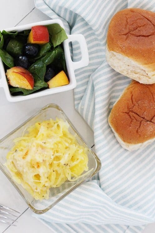 Gooey Cheesy Spaghetti Squash Cooked in the Instant Pot