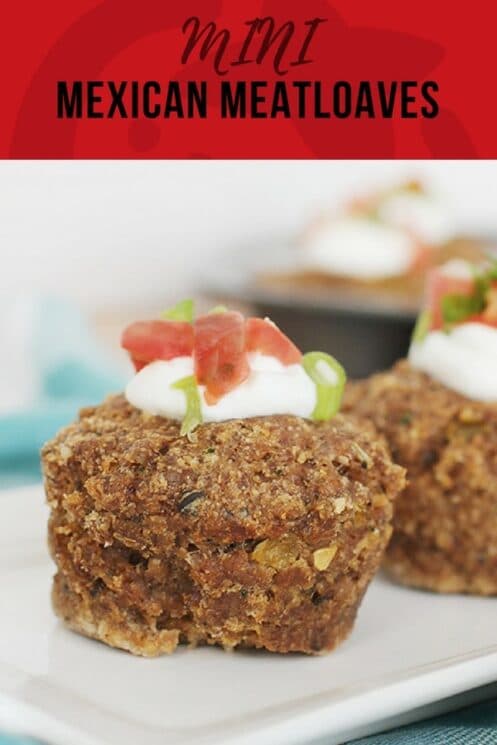 Mini Mexican Meatloaf make in a muffin tin with delicious flavors