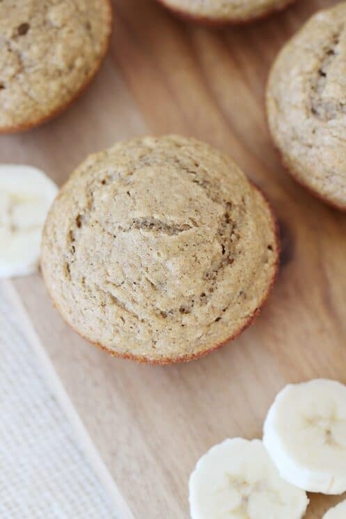 The Best Sweet Moist Healthy Banana Muffins