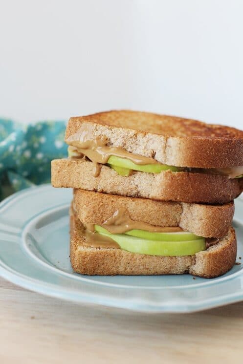 Grilled Apple and Peanut Butter Sandwich