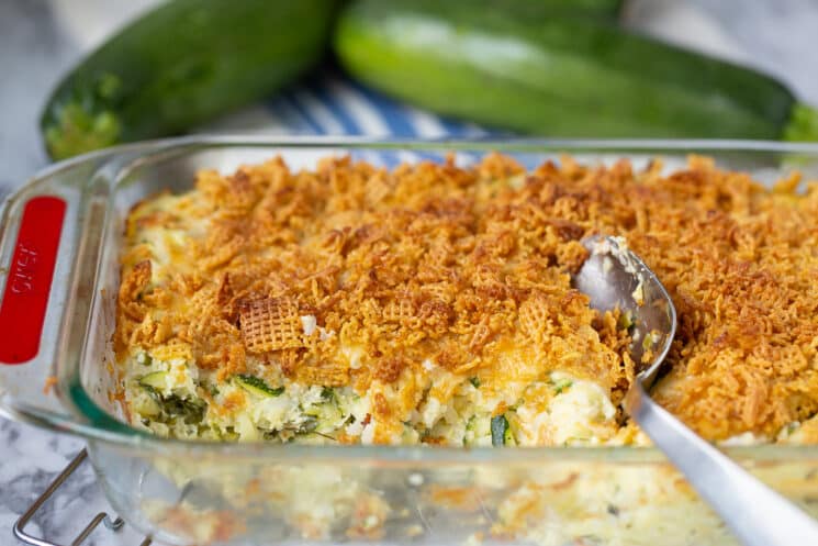 zucchini casserole with crunchy topping