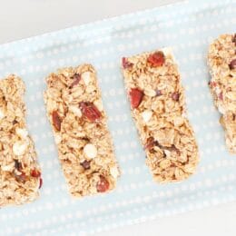 Protein Boost Granola Bars with dried cranberries