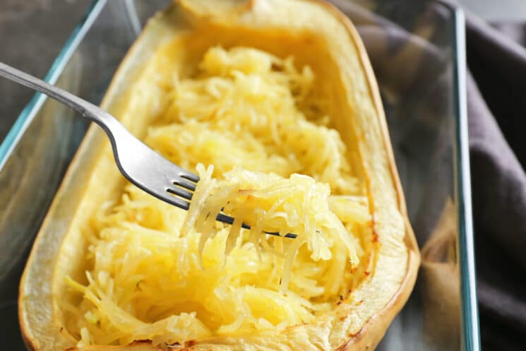 Cooked Spaghetti Squash Half