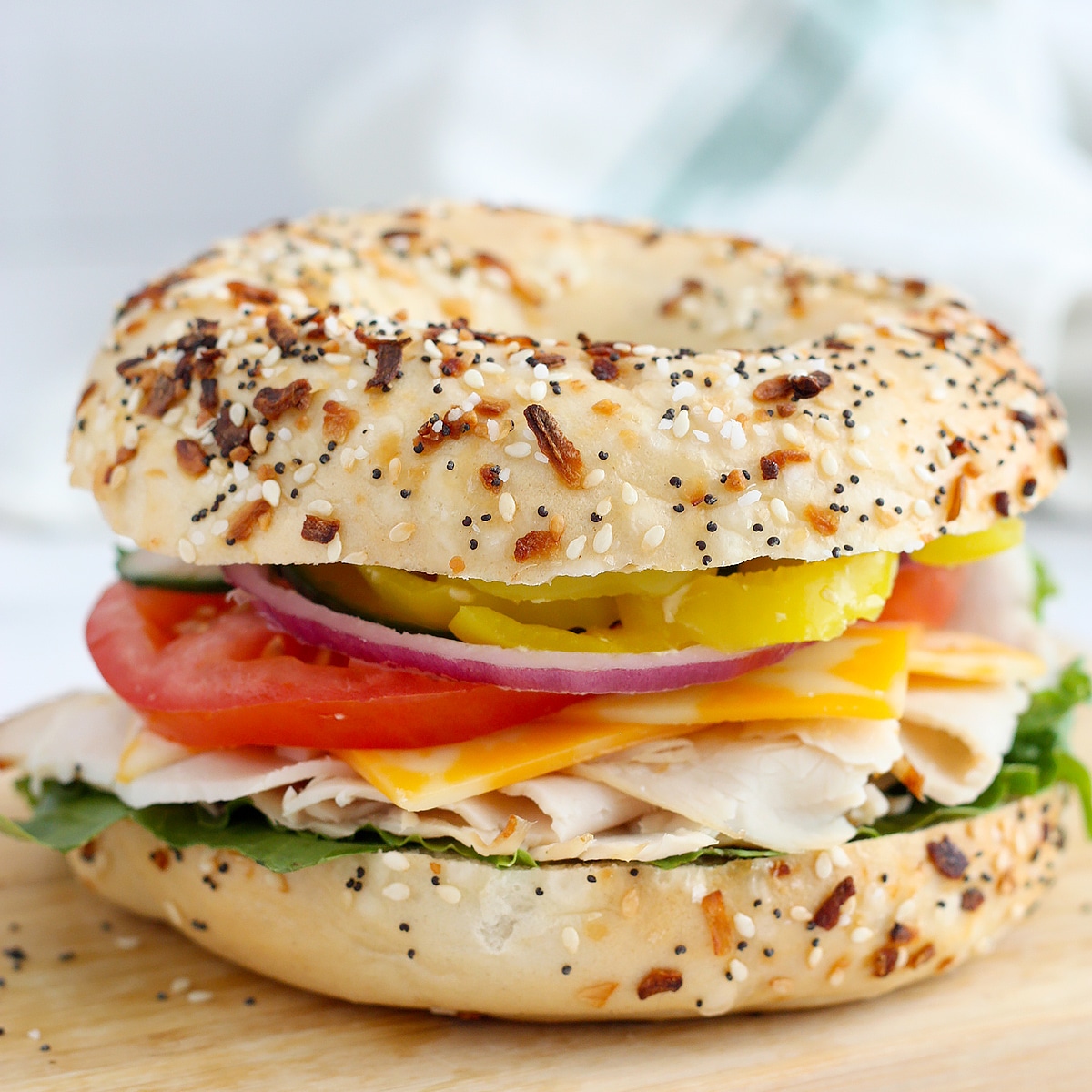 Turkey Bagel Sandwich - Super Healthy Kids