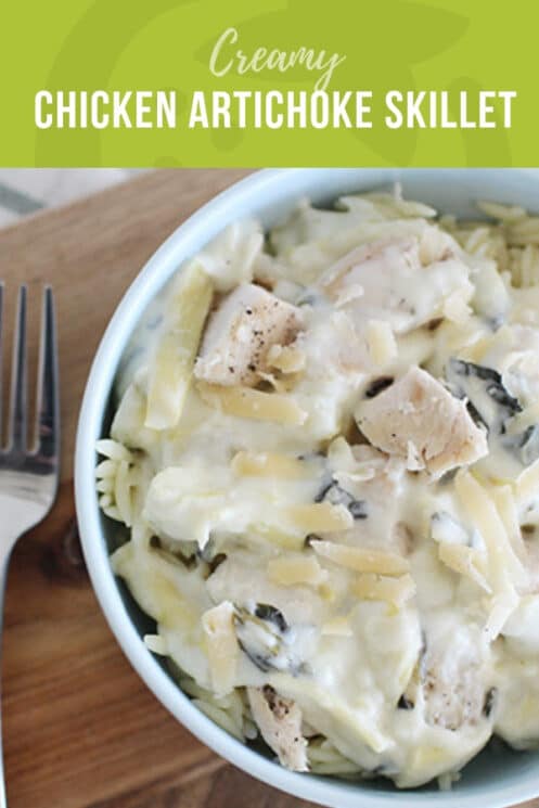 Creamy Chicken Artichoke Skillet