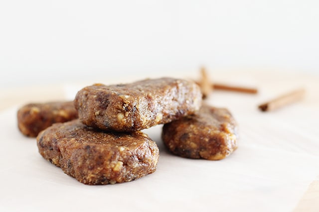 soft homemade lara bars with dates and nuts