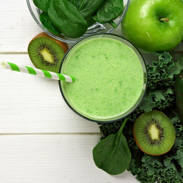 Green Smoothie with Striped Straw sml — Health, Kids