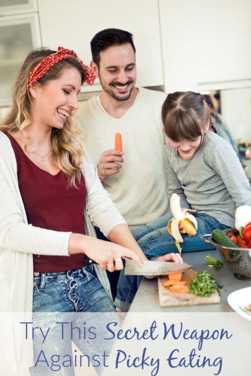 healthy family cooking together