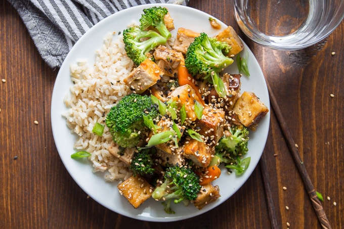 garlic tofu stir fry