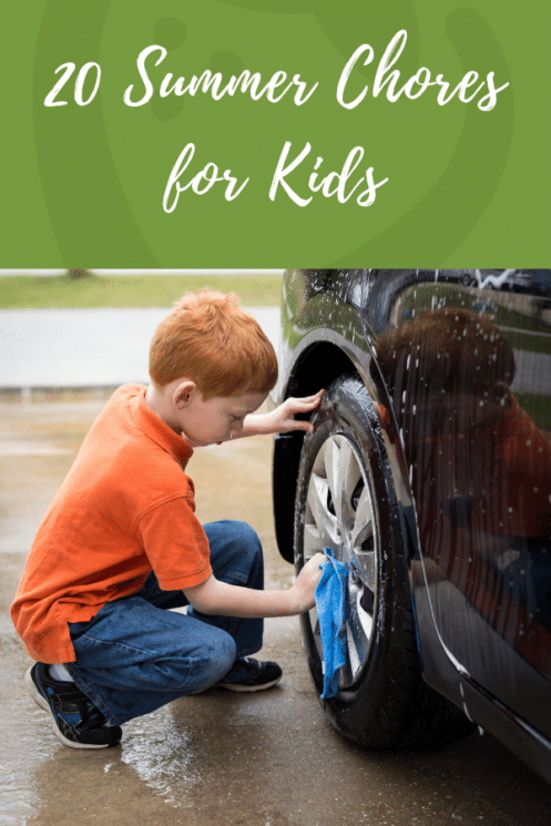 boy washing the car