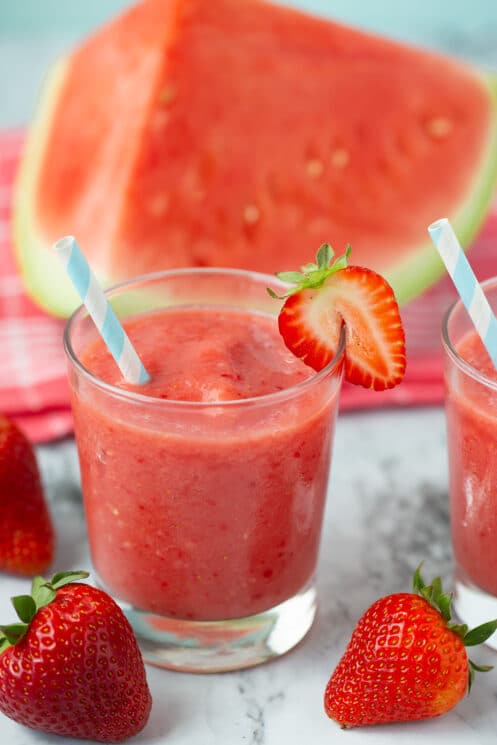 strawberry watermelon smoothie for a healthy summer treat