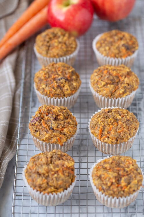 healthy whole grain flax muffins